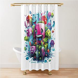 Geometry Dash Shower Curtain