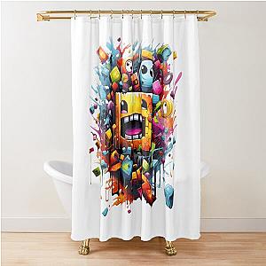 Geometry Dash Shower Curtain