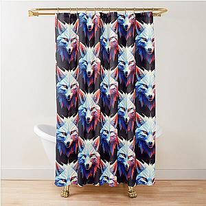 Geometry Dash: The Lightning Wolf's Adventure Shower Curtain