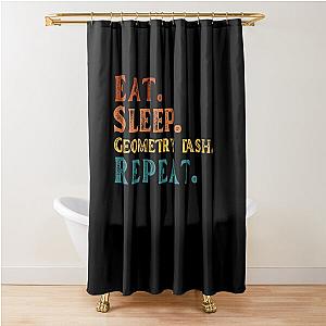 Eat Sleep Geometry Dash Shower Curtain