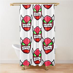 Geometry Dash Hard Demon Shower Curtain