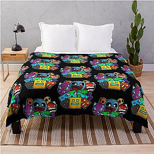 geometry dash old school gaming throw blanket
