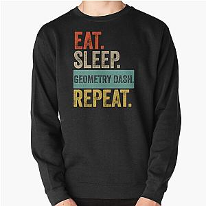 Eat Sleep Geometry Dash Retro Pullover Sweatshirt