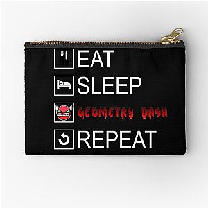 Eat Sleep Geometry Dash Coloured Zipper Pouch
