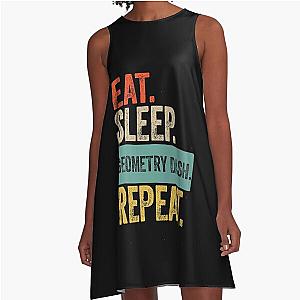 Eat Sleep Geometry Dash A-Line Dress