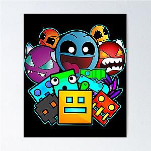Geometry Dash Old School Gaming Poster