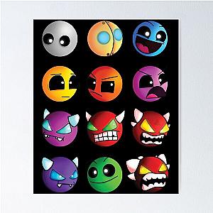 geometry dash difficulty levels Poster