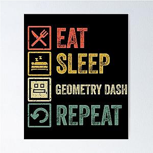 Funny Eat Sleep Repeat Poster