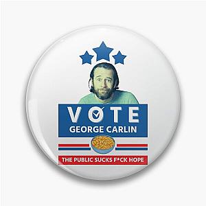 George Carlin - The public sucks Pin