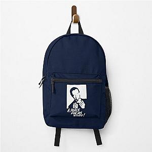 White Vintage George Carlin Quotes   Backpack