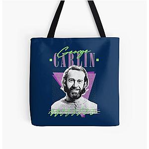 George Carlin Vintage Style Fan    All Over Print Tote Bag