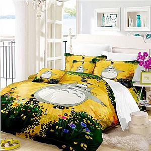 Orange Cute Totoro Style Bedding Set