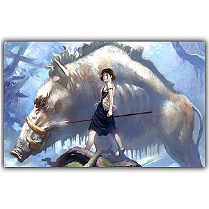 Magnificent Wolf Of Princess Mononoke Movie Poster