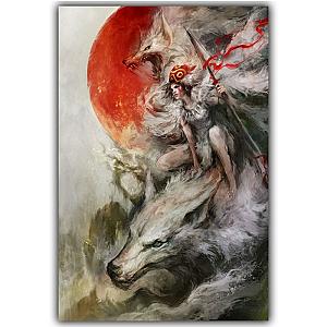 Princess Mononoke Fighting Silk Poster