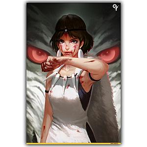 Princess Mononoke Theme Silk Poster