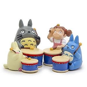 Totoro Musical Instruments PVC Toy Drum Group Full Set