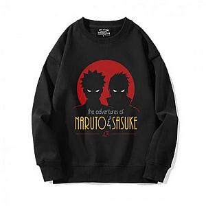 Anime Sweatshirts - Black Red Naruto Coat Sweatshirt