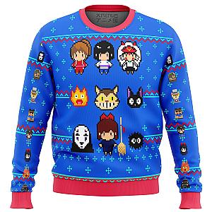 Studio Ghibli Blue Premium Ugly Christmas Sweater