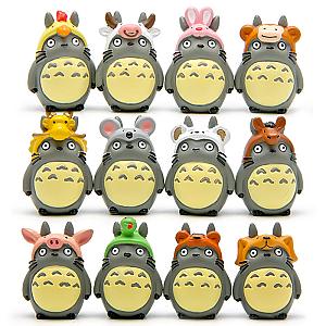 Totoro Hat Cute Figurines Toys 12pcs/lot