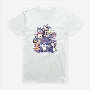 Chibi Totoro With Friends White T-shirt 2021