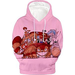 Cute Cat Bus Pink Hoodie