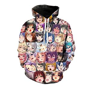 Ahegao Hoodie - Colorful Ahegao Face 3D Unisex Hoodies