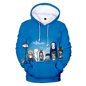 Spirited Away 3D Blue Hoodie