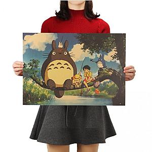 Retro Totoro Kraft Paper Posters