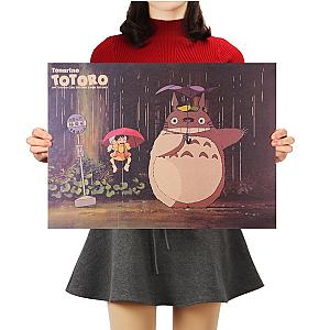 Cartoon Anime Totoro Poster Retro