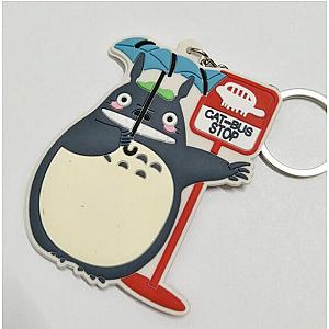 Totoro With Bus Stop Keychain