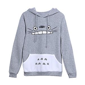 Anime Totoro Hoodie Casual Grey Hoodie