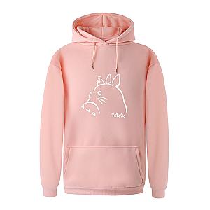 Casual Totoro Print Basic Hoodies