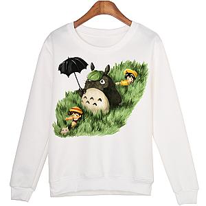 Totoro Lying On Glass Women Sweatshirts