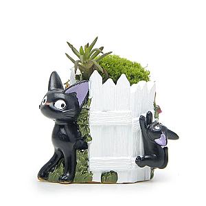 6cm Studio Ghibli Fence Kiki Cat Flower