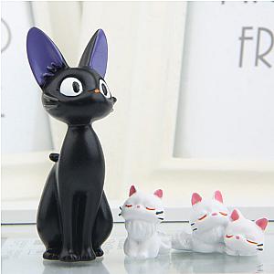 1pcs Black + White JiJi Cat PVC Action Figures Toys