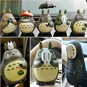 Ghibli Anime Totoro Umbrella Street Lamp Figure Desk Ornament Model Toys