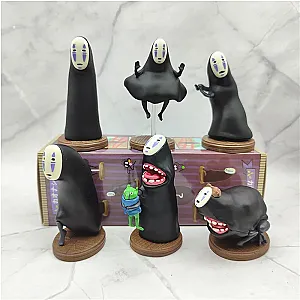 6pcs/set No Face Man Spirited Away Action Figure Toys