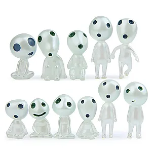 11pcs/lot  Princess Mononoke Noctilucence Kodama Tree Spirit Action Figure Toys