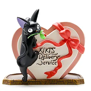 Kiki's Delivery Service Couple JiJi Cat Rose Heart Shaped Flower Pot Toys