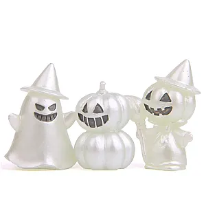 3pcs/lot Princess Mononoke Noctilucence Halloween Kodama Tree Spirit Ghibli Action Figures Toy