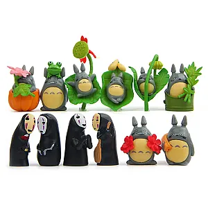 12Pcs/Set Small Totoro Action Figures Fairy Garden Miniature Toys