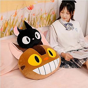 50CM Studio Ghibli My Neighbor Totoro Cat Bus Black Jiji Cat Pillow