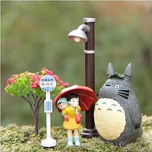 Ghibli My Neighbor Totoro Mei Doll Umbrella Mini Garden Landscape Action Figure Toy