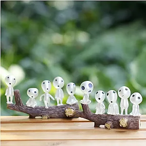 5/10pcs Ghibli Kodama Tree Mini Luminous Tree Elves Decor Figure Toy