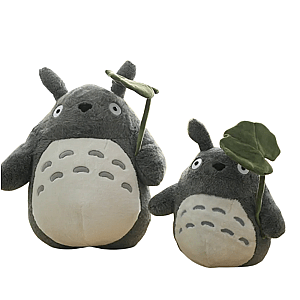 30-70cm Grey Totoro With Leaf My Neighbor Totoro Ghibli Plush