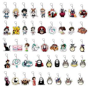 Anime Ghibli Chihiro Ogino Totoro No Face Princess Mononoke Cartoon Keychains