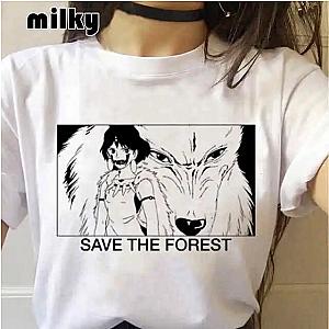 Ghibli Studio Princess Mononoke Japan Anime Print T-shirts