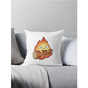 Ghibli Studio Pillows - Calcifer’s Fiery Charm Throw Pillow