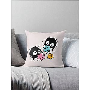 Ghibli Studio Pillows - Soot Sprite Whimsy Throw Pillow