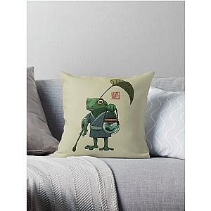 Ghibli Studio Pillows - A Frog’s Journey Throw Pillow
